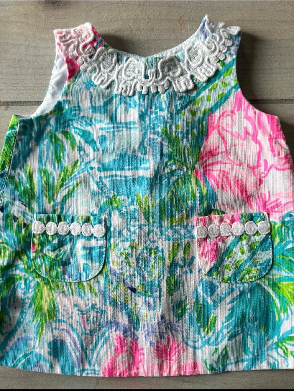 Lilly Pulitzer Elephant Trim Floral Tropical Open Back Dress & Bloomer - Picture 2 of 5